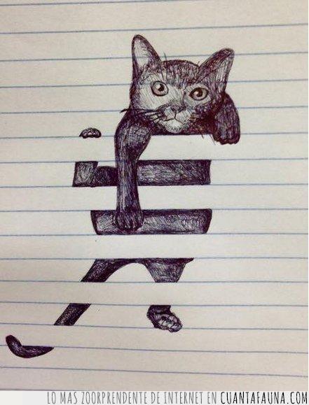 libreta,garabato,dibujo,tinta,gato,negro,líneas,boli,cartucho,gastar